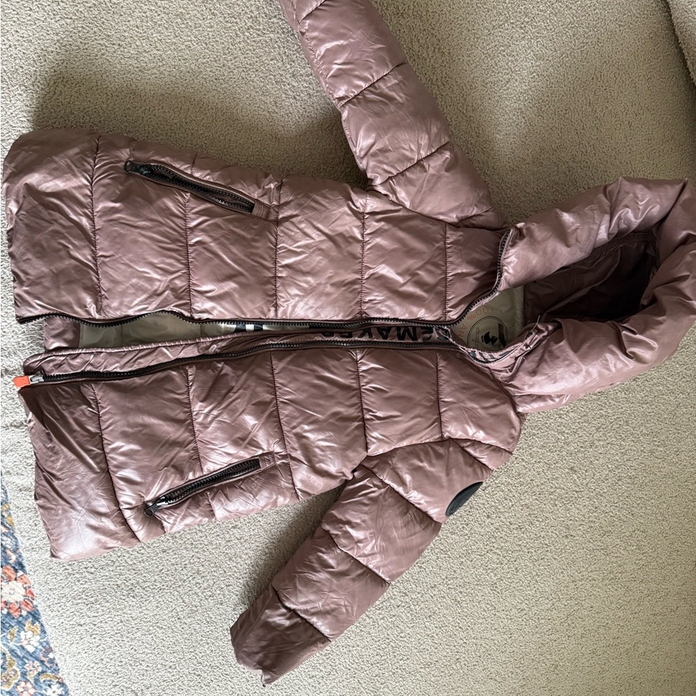 SAVE THE DUCK Kids Mauve Puffer Coat